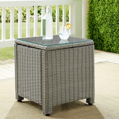 Bradenton Outdoor Wicker Rectangular Side Table