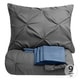 preview thumbnail 4 of 22, Porch & Den Chinook Luxury Pinch Pleat Pintuck 9-piece Bed-In-a-Bag GREY/DENIM - King