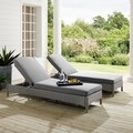 Havenside Home Cambridge Bay Chaise Lounge with Grey Cushions