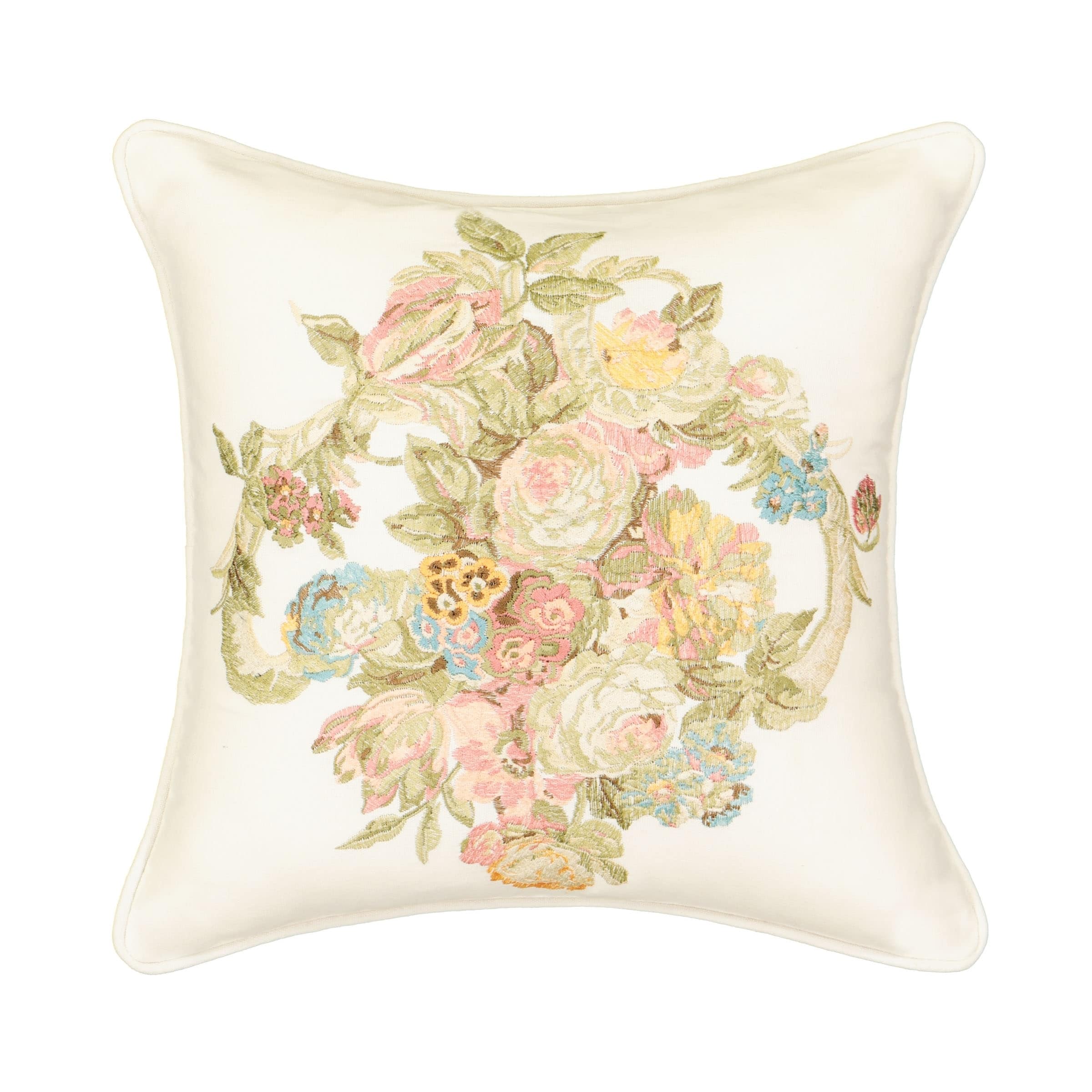 Shop Waverly Spring Bling 16x16 Embroidered Decorative Pillow