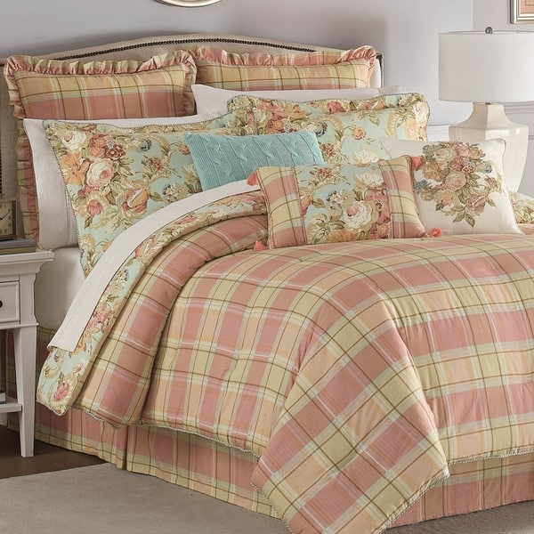 Waverly Spring Bling 4 Piece Comforter Set Overstock 28640541 Queen