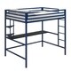 Novogratz Maxwell Metal Loft Bed with Desk & Shelves - Thumbnail 0
