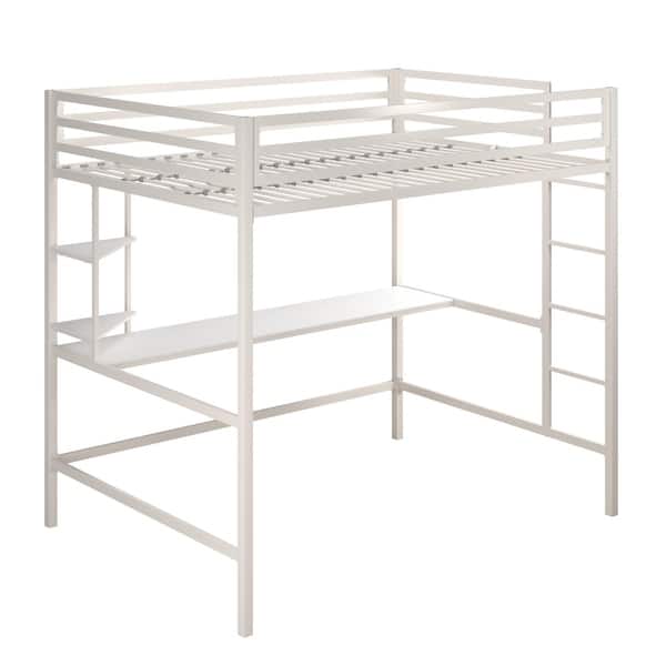Shop Novogratz Maxwell Metal Loft Bed With Desk Shelves