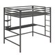 Novogratz Maxwell Metal Loft Bed with Desk & Shelves - Thumbnail 24
