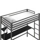 Novogratz Maxwell Metal Loft Bed with Desk & Shelves - Thumbnail 13