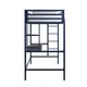 Novogratz Maxwell Metal Loft Bed with Desk & Shelves - Thumbnail 14