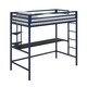 Novogratz Maxwell Metal Loft Bed with Desk & Shelves - Thumbnail 10