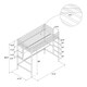 Novogratz Maxwell Metal Loft Bed with Desk & Shelves - Thumbnail 17