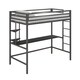 Novogratz Maxwell Metal Loft Bed with Desk & Shelves - Thumbnail 11