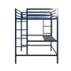 Novogratz Maxwell Metal Loft Bed with Desk & Shelves - Thumbnail 6