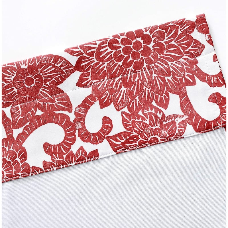 Porch & Den Fircrest Blooming Dahlia Room Darkening Thermal Window Valance - 52 x 18