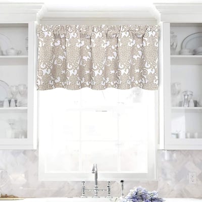 Porch & Den Fircrest Blooming Dahlia Room Darkening Thermal Window Valance - 52 x 18