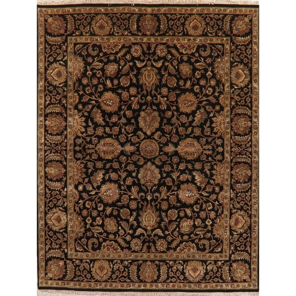 Agra Oriental Hand-Knotted Traditional Wool Indian Area Rug - 10'3" x 8'1"