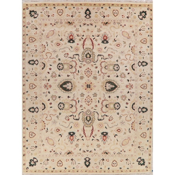 Oushak Oriental Hand-Knotted Wool Transitional Indian Area Rug - 12'3" x 8'11"