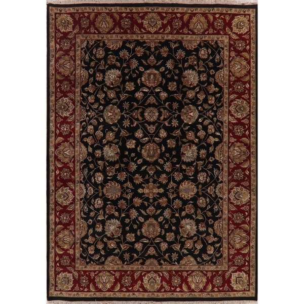 Agra Oriental Hand Knotted Traditional Wool Indian Area Rug - 12'4" x 8'9"