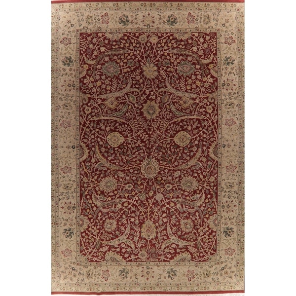 Agra Oriental Hand Knotted Wool Traditional Indian Area Rug - 18'3" x 12'3"