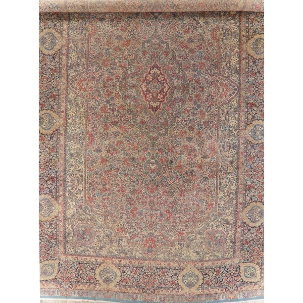 Oriental Hand-Knotted Wool Traditional Antique Persian Area Rug - 26'6" x 15'6"