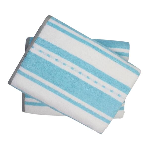 Freshee - 2-pack Bath Towel Set - Stripe - Bed Bath & Beyond - 28648045