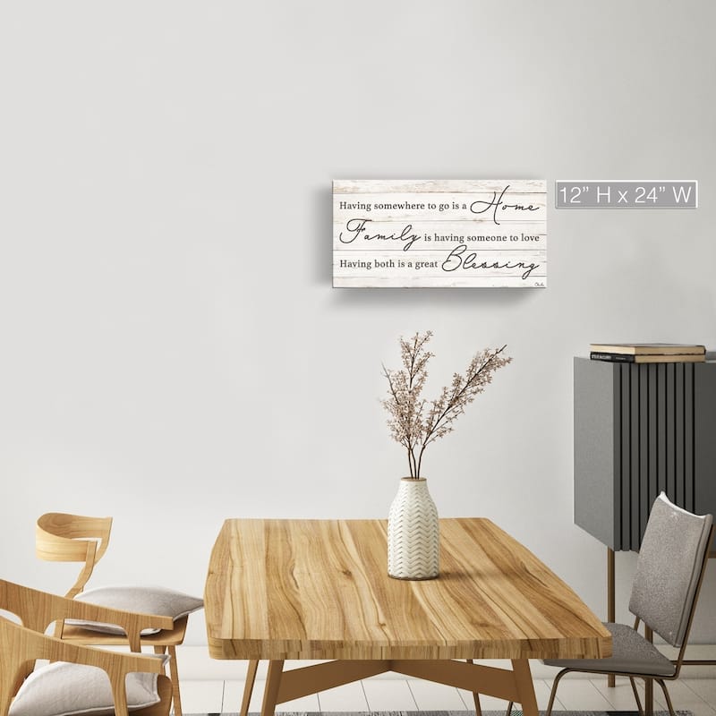The Gray Barn 'Family Blessing' Wrapped Canvas Textual Harvest Wall Art - 24" W x 12" H