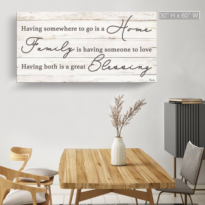 The Gray Barn 'Family Blessing' Wrapped Canvas Textual Harvest Wall Art - Overall 60" W x 30" H