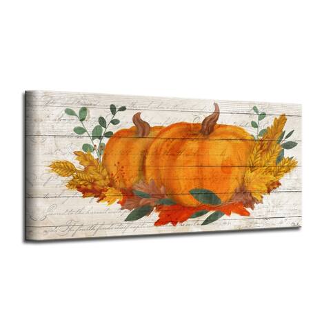 The Gray Barn'Pumpkin Harvest' Wrapped Canvas Autumn Wall Art