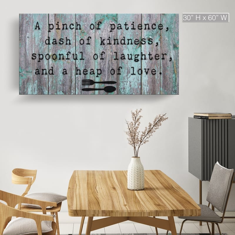 The Gray Barn 'Spoonful' Wrapped Canvas Kitchen Wall Art - 60" W x 30" H