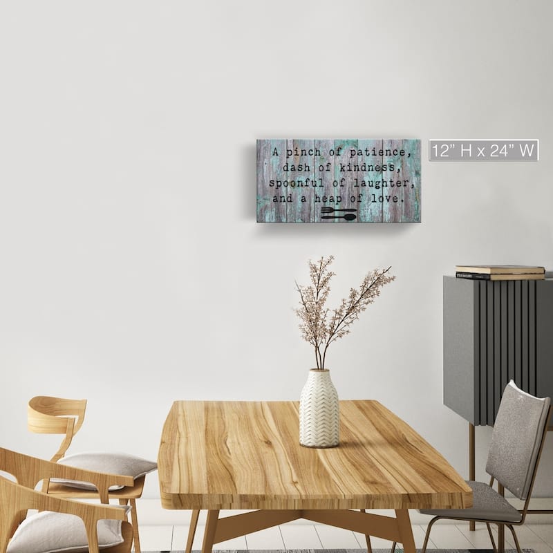The Gray Barn 'Spoonful' Wrapped Canvas Kitchen Wall Art - 24" W x 12" H