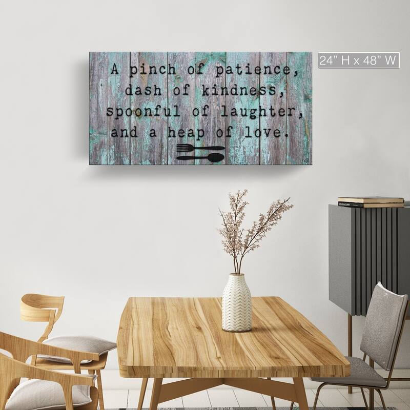 The Gray Barn 'Spoonful' Wrapped Canvas Kitchen Wall Art - 48" W x 24" H