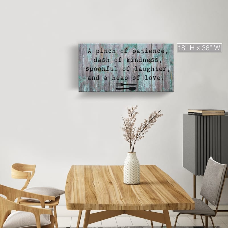 The Gray Barn 'Spoonful' Wrapped Canvas Kitchen Wall Art - 36" W X 18" H