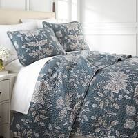 Laura Ashley Ruffled Multicolor Garden Quilt Overstock 9481308 Cover, bedskirt and 3 standard shams. laura ashley ruffled multicolor garden