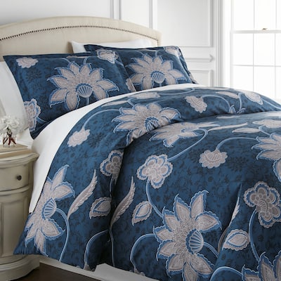 Vilano Plush All Seasons Grand Floral Down Alternative 3-piece Comforter