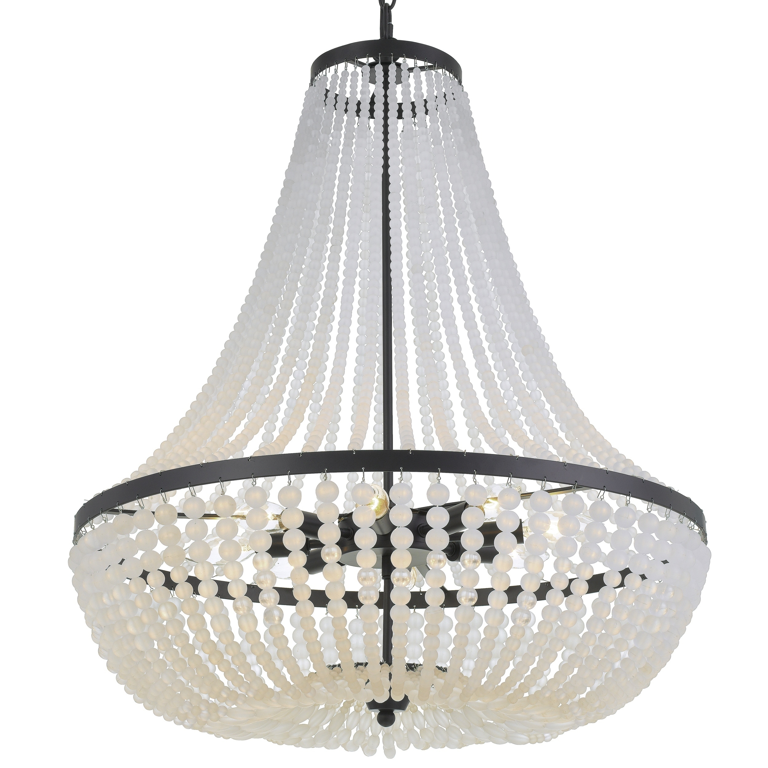 Rylee 8-light Matte Black Chandelier - Chandeliers For Bedrooms by Overstock.com