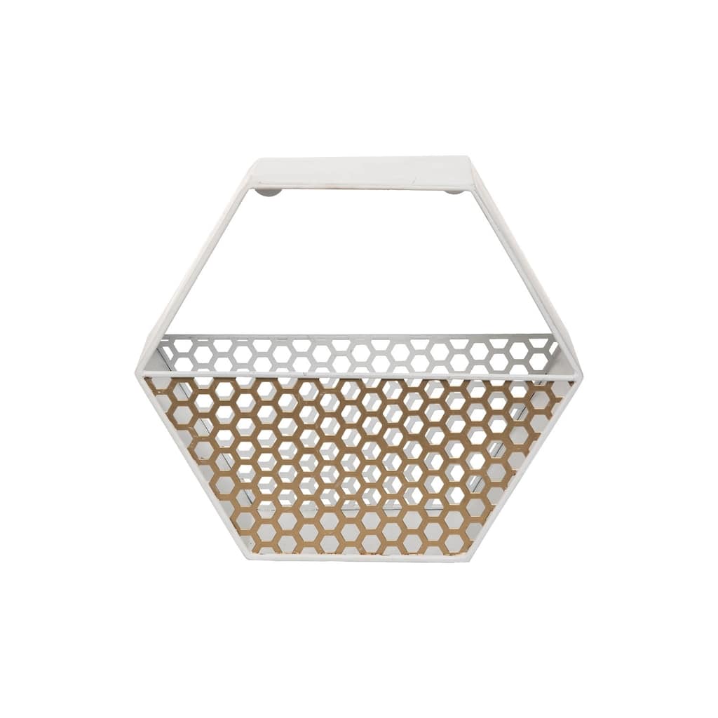 Metal Hexagon Wall Pocket