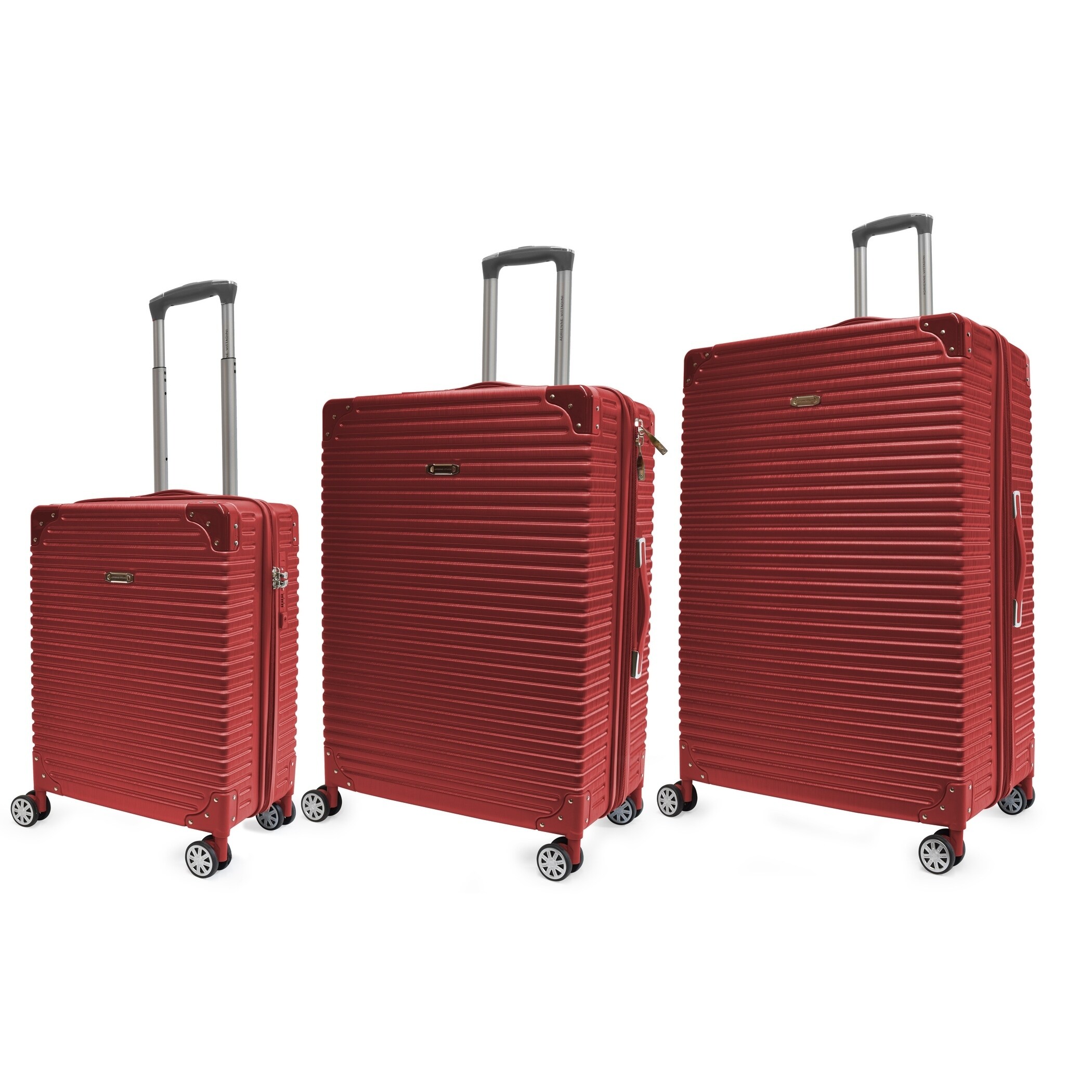 red hard case luggage