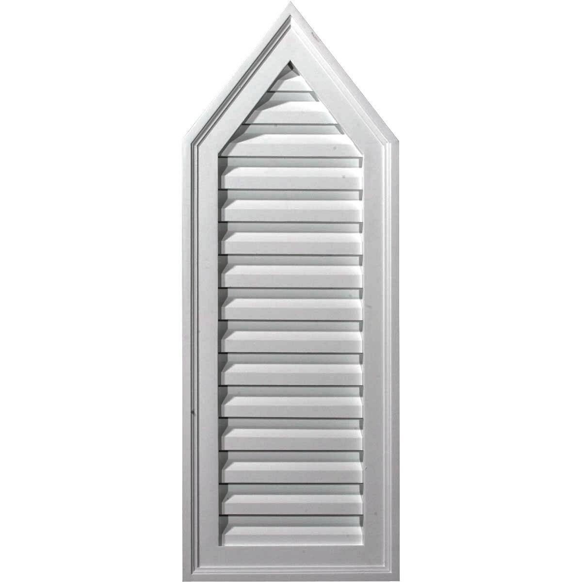 12w X 18h Peaked Urethane Gable Vent Louver Non Functional Bed