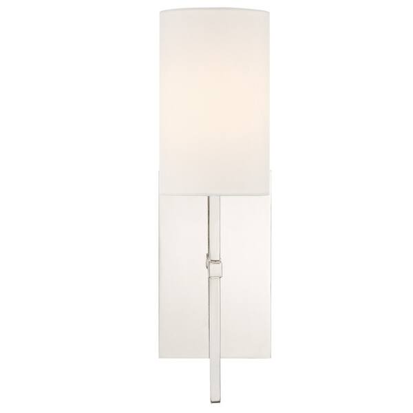 slide 1 of 1, Crystorama Veronica 1-light Polished Nickel Wall Sconce (As Is Item)