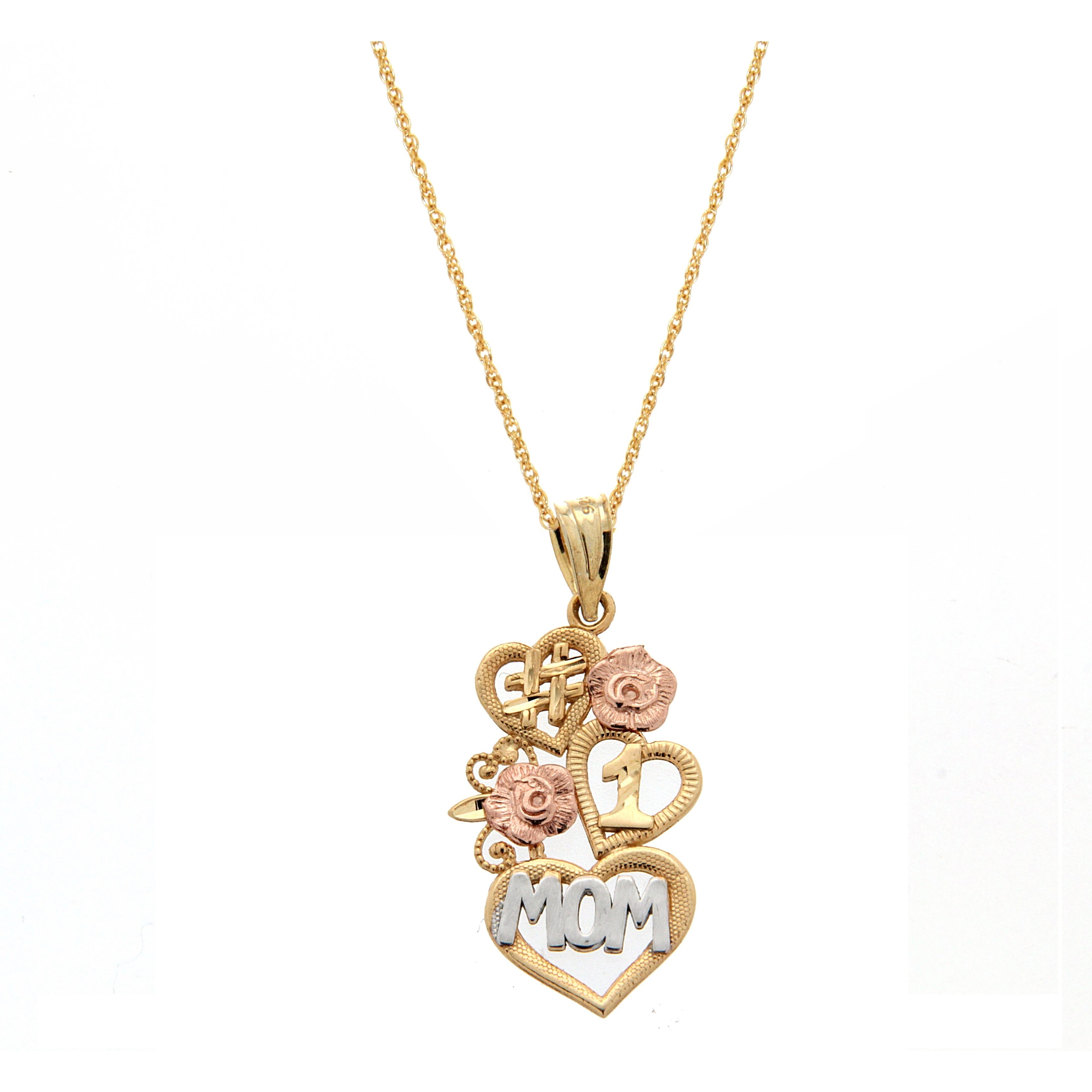 mom pendant gold