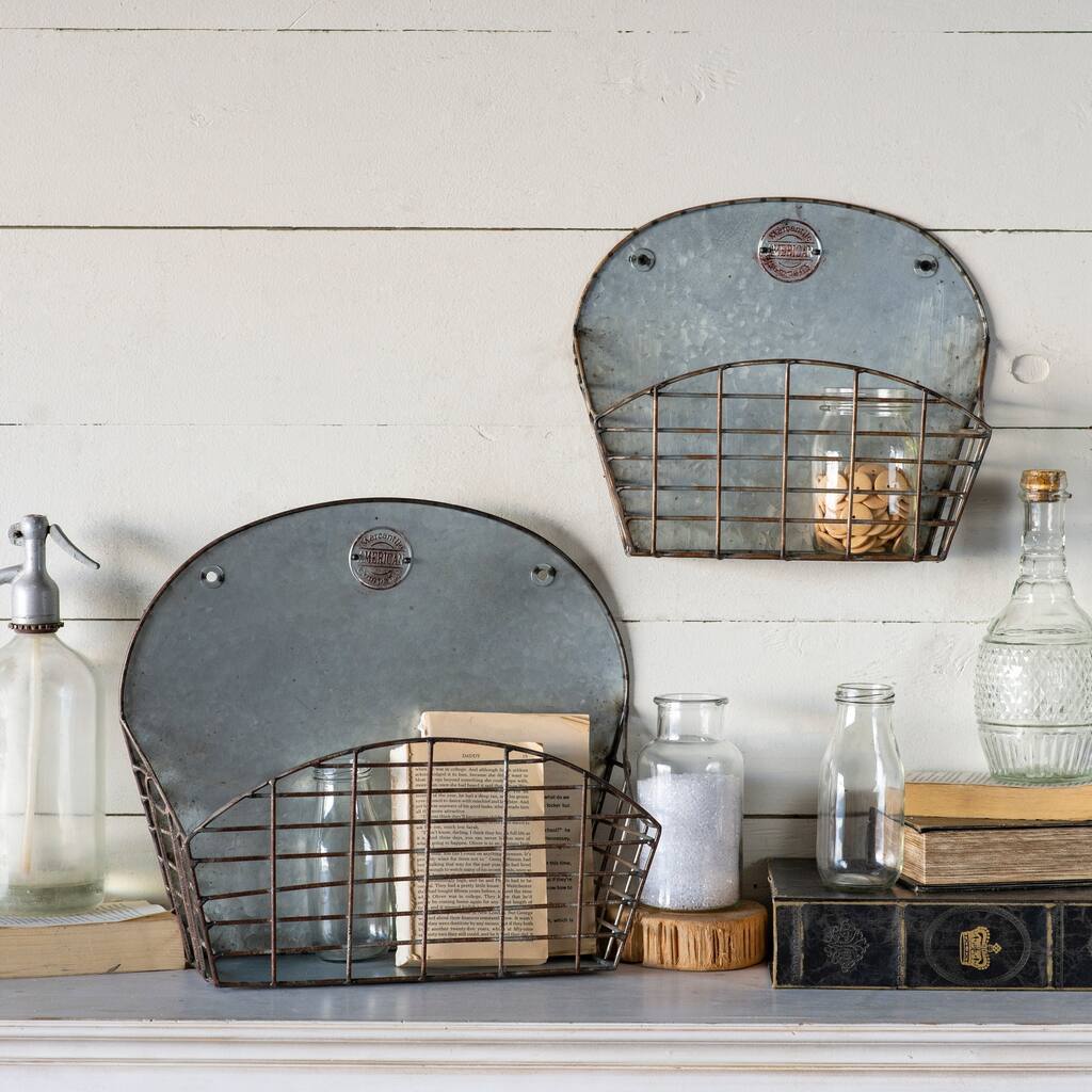 Metal wall baskets (Set/2)
