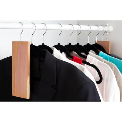 Bug-Repellent Hanging Cedar Blocks, (Pack of 2) - Dress/Shirt - Brown