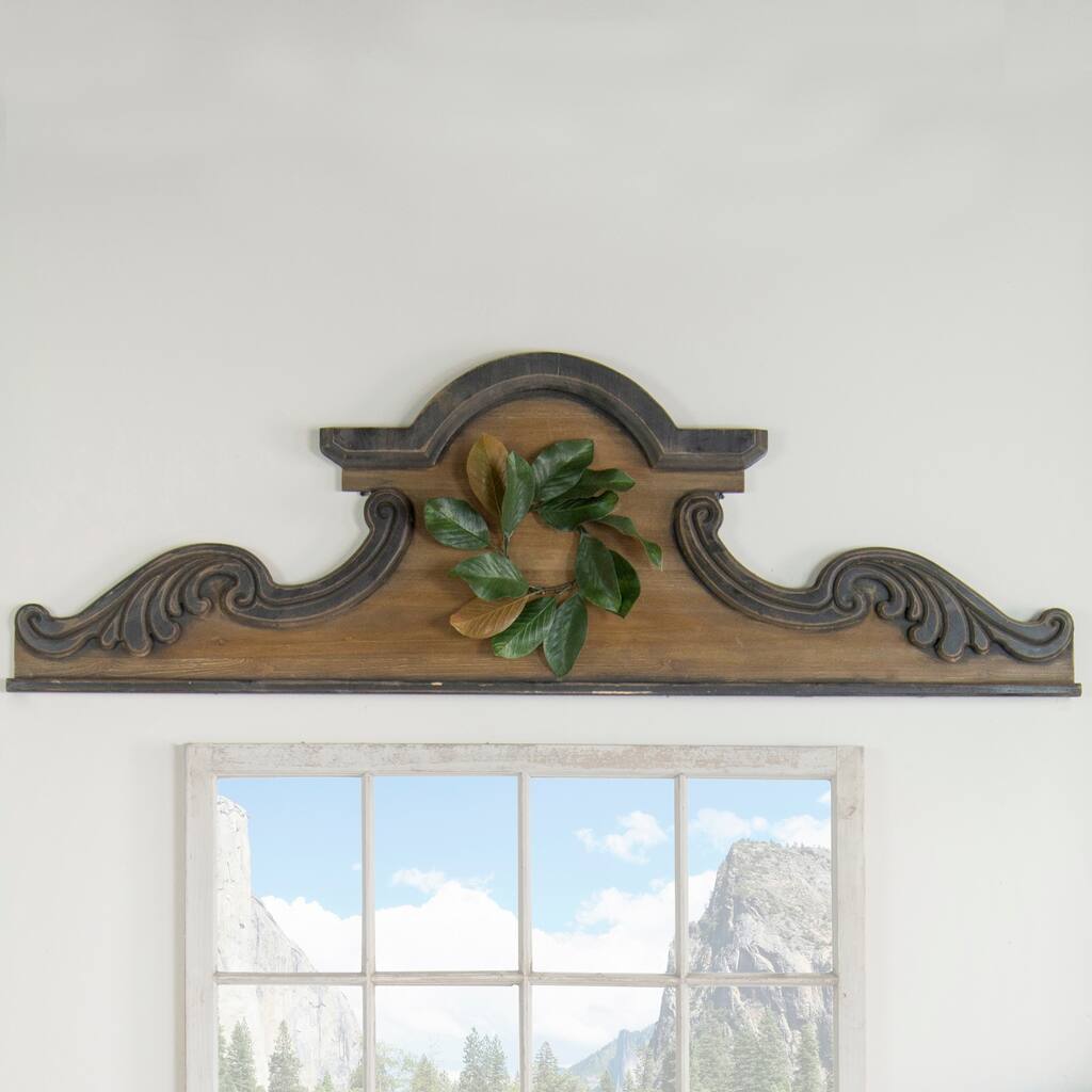Wood scroll wall décor 68"