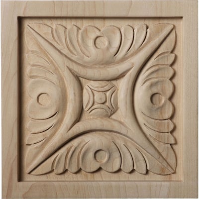 5 1/8"W x 5 1/8"H x 7/8"P Middlesbrough Rosette, Alder