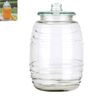 5 Gallon Glass Barrel Jar Vitrolero Aguas Frescas Water Juice Beverage Container With Lid Fiesta Catering Party Wedding