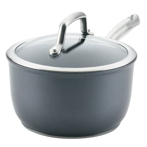 Anolon Accolade Forged 2.5 Qt. Hard-Anodized Saucepan, Moonstone
