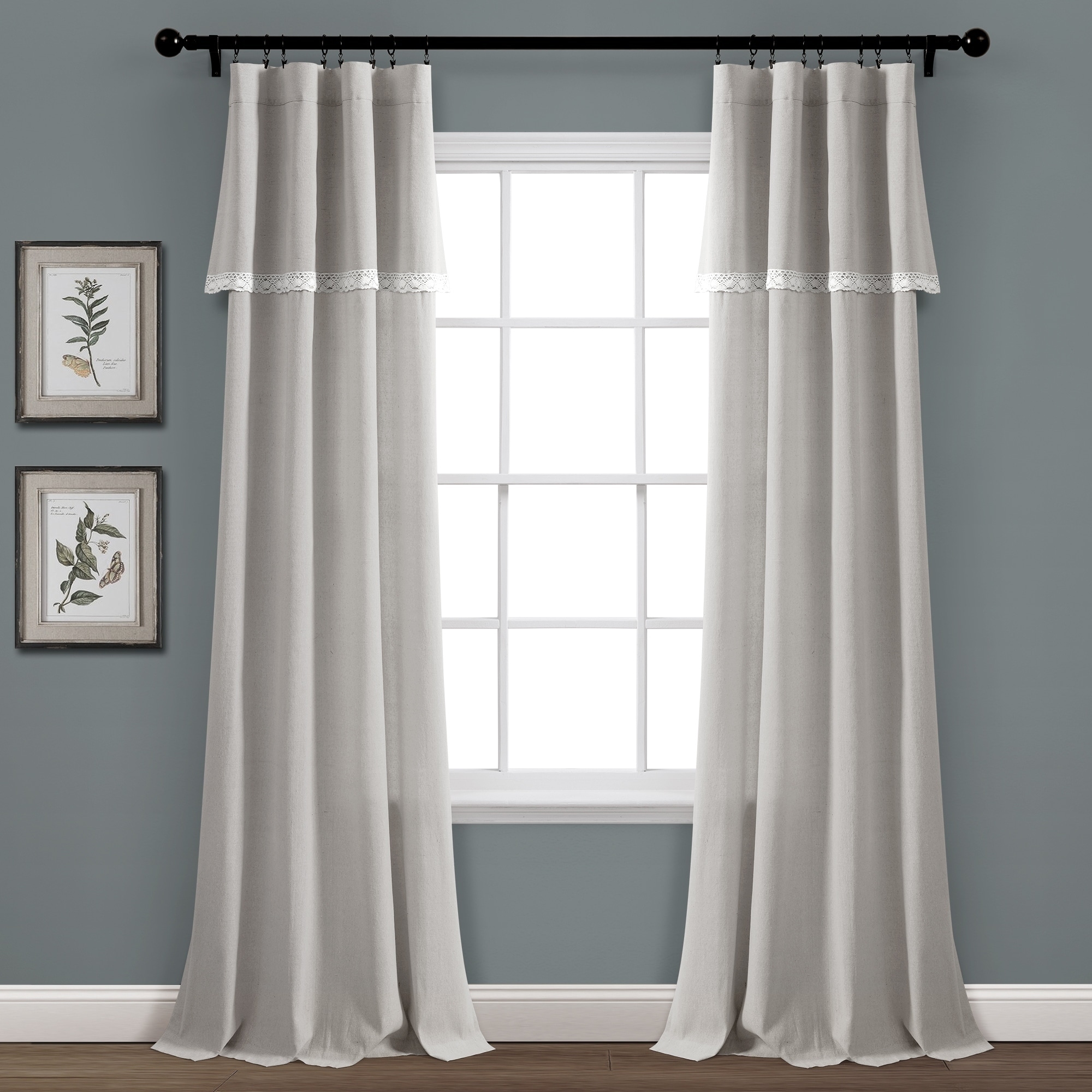 Linens and Lace Chenille Top Curtains Unisex