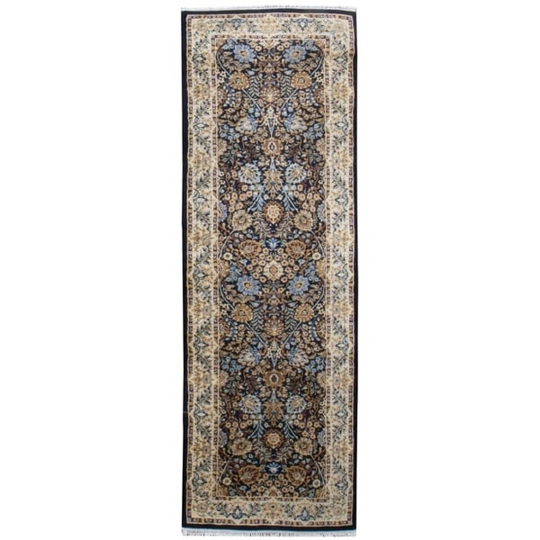 Vintage Oriental, Handknotted Wool Rug - 3' x 8'/2'7'' x 7'11''