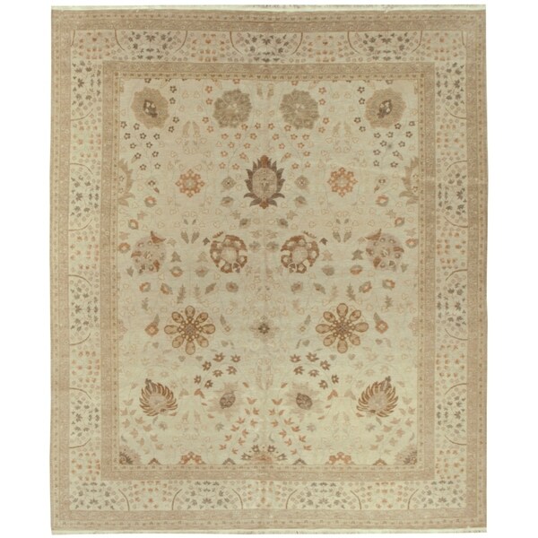Handknotted Wool Tabriz Rug - 8'5'' x 10'2''/8' x 10'