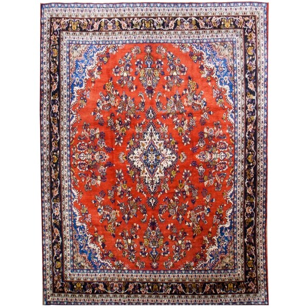 Vintage Hamadan, Handknotted Wool Rug - 10'5'' x 13'11''/10' x 14'