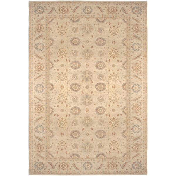 Handknotted Wool Tabriz Rug - 12'10'' x 20'3''/13' x 20'