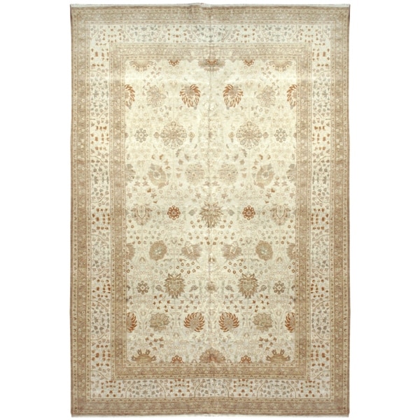 Handknotted Wool Tabriz Rug - 9' x 12'/8'6'' x 12'7''