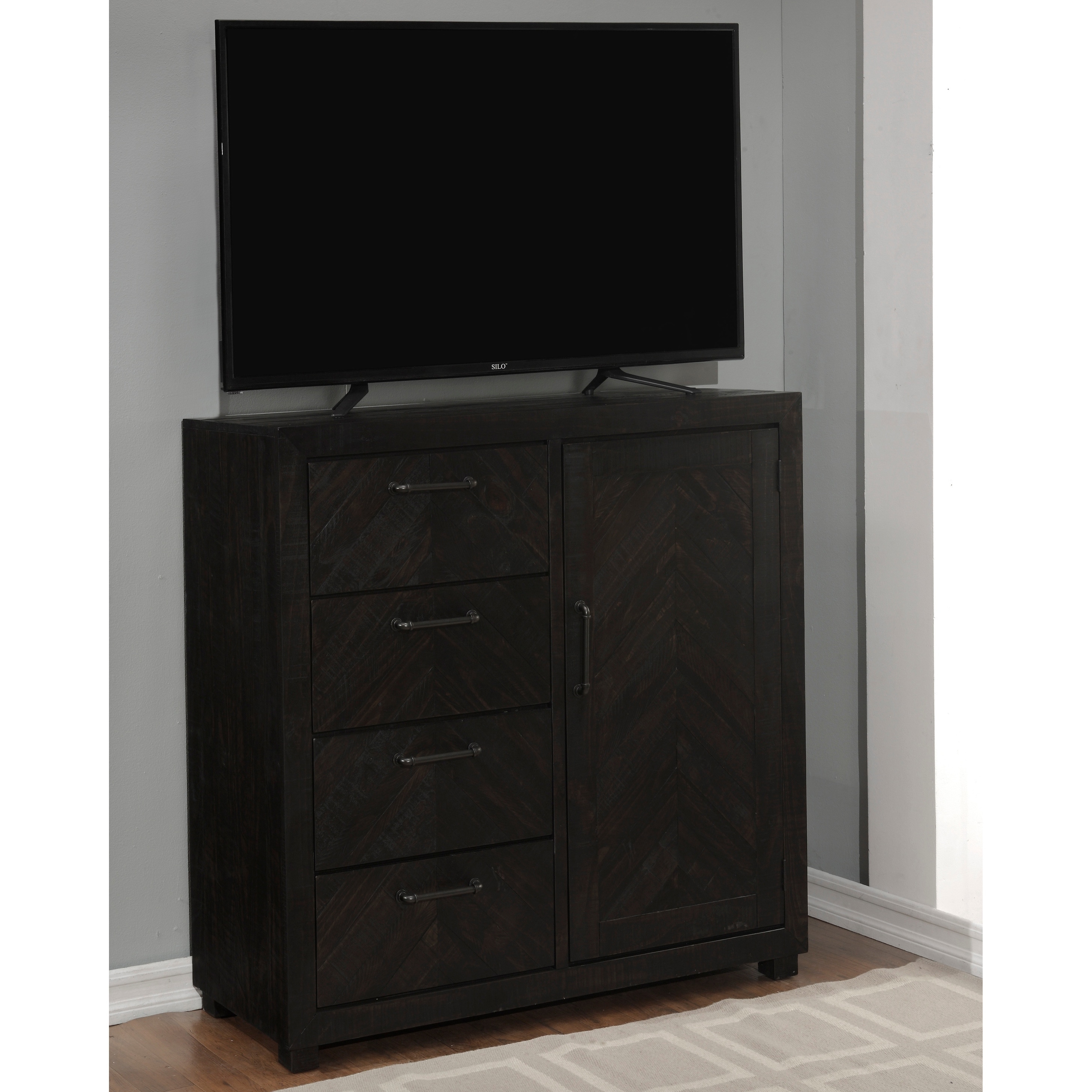 Shop Carbon Loft Curtin Black Stain Media Chest Free Shipping